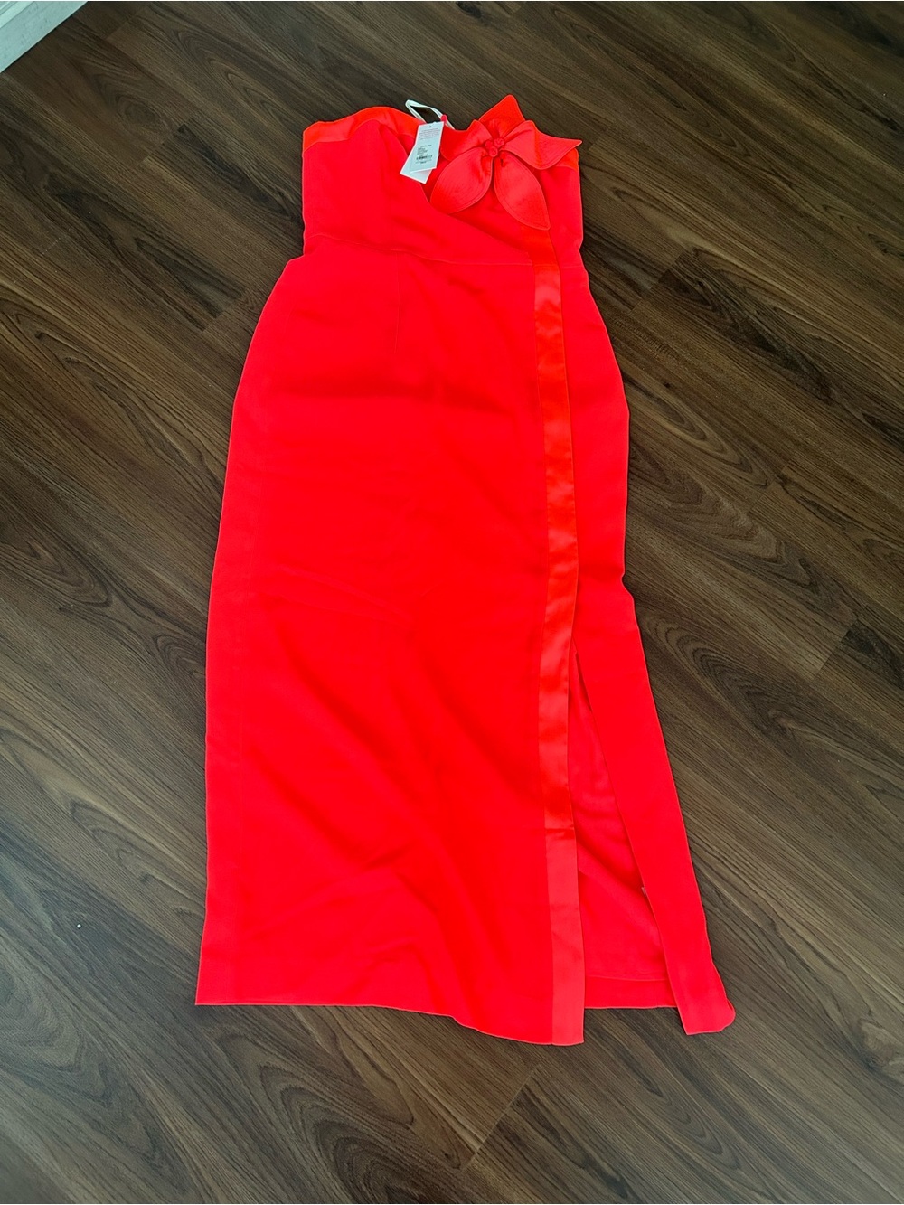 Lilly Pulitzer Strapless Red Bow-Detail Column Dress